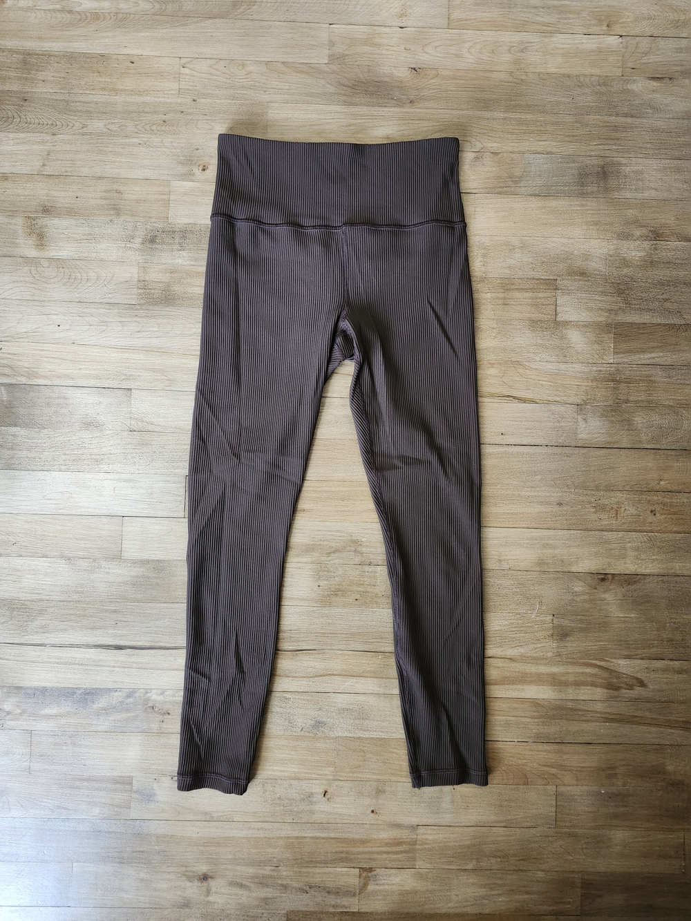 Athleta Ribbed Leggings in Deep Brown